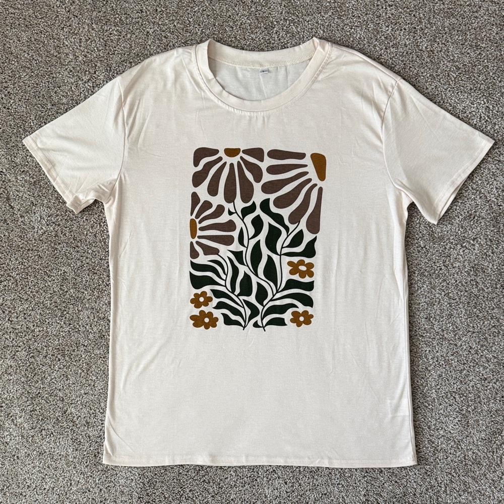 Boho Wildflower Short Sleeve Shirt